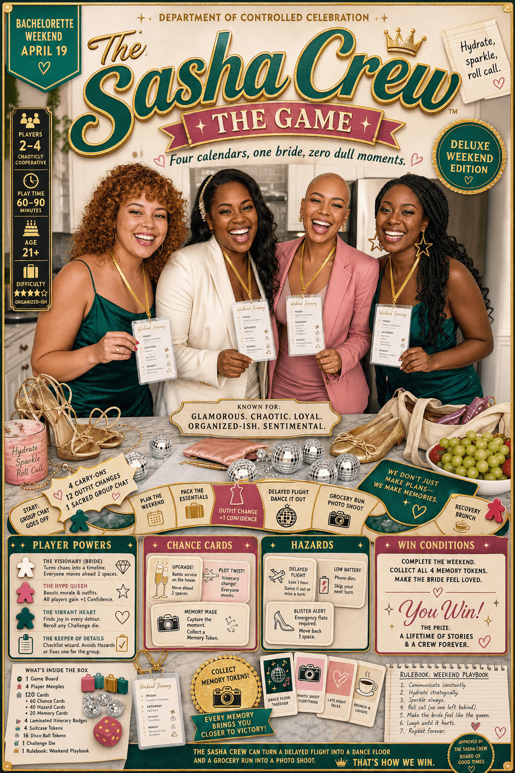 The Sasha Crew Board Game Box Art poster